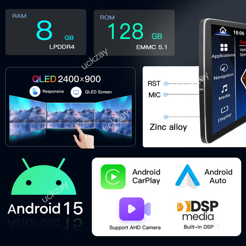 BMW 3/4 Series F30 F31 F32 (2012-2019) 12.8" QLED Screen Upgrade | Snapdragon Android / Linux | NBT & EVO | Wireless CarPlay & Android Auto