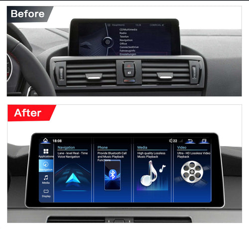 BMW 1/2 Series F20 F21 F22 F23 (2011-2019) 12.8" QLED Screen Upgrade | Snapdragon Android / Linux | NBT & EVO | Wireless CarPlay & Android Auto
