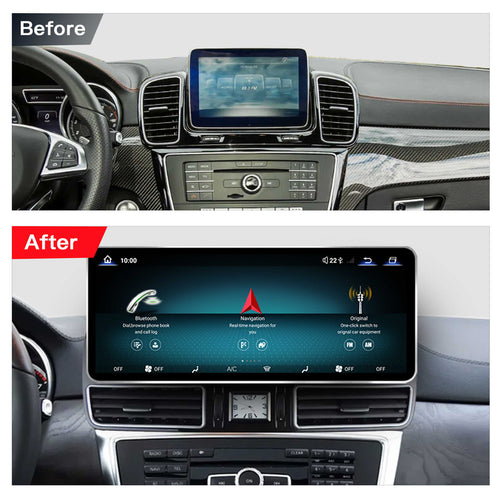 12.8 Inch QLED Car Stereo Upgrade for Mercedes-Benz GLE-Class W166 GLC-Class X253 2016-2018 NTG 5.0 5.1 - Wireless CarPlay Android Auto

