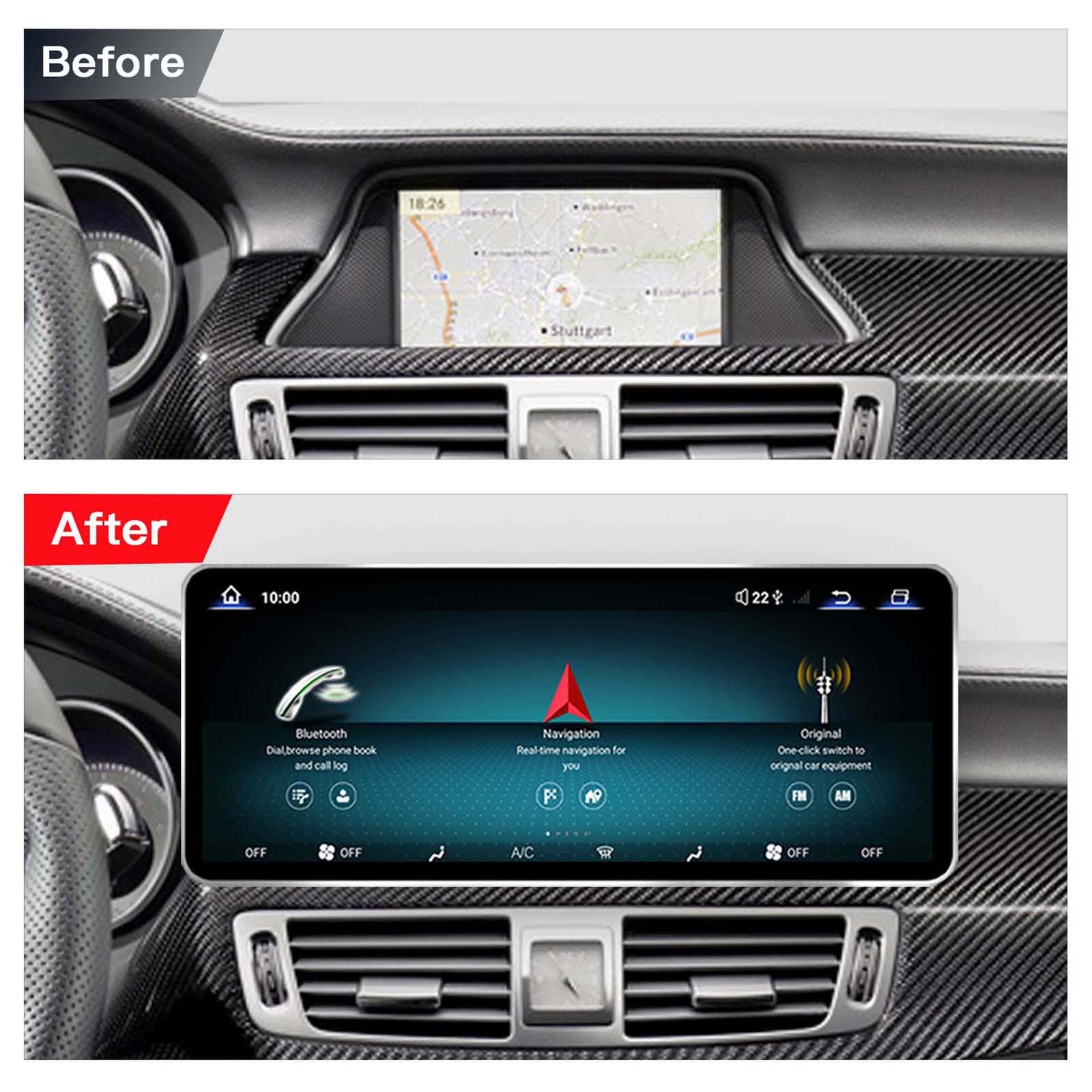 12.8 Inch QLED Upgrade Car Stereo for Mercedes-Benz CLS-Class W218 / C218 Shooting Brake | NTG 4.0 (10-Pin) 2010–2012 & NTG 4.5/4.7 (4-Pin) 2013 & NTG 5.0/5.1 (4-Pin) 2014–2017 | Wireless CarPlay Android Auto HD 2400x900 Zinc Alloy
