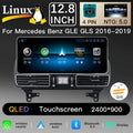12.8 Inch QLED Upgrade Car Stereo for Mercedes-Benz GLE/GLC W166/X253 | NTG 5.0/5.1 (4-Pin) 2016–2018 | Wireless CarPlay Android Auto HD 2400x900 Zinc Alloy