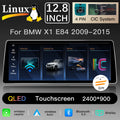 Ultra Narrow 12.8 Inch QLED Upgrade Car Stereo for BMW X1 E84 2009-2015 | CIC | CarPlay Touchscreen HD 2400x900 Zinc Alloy Frame