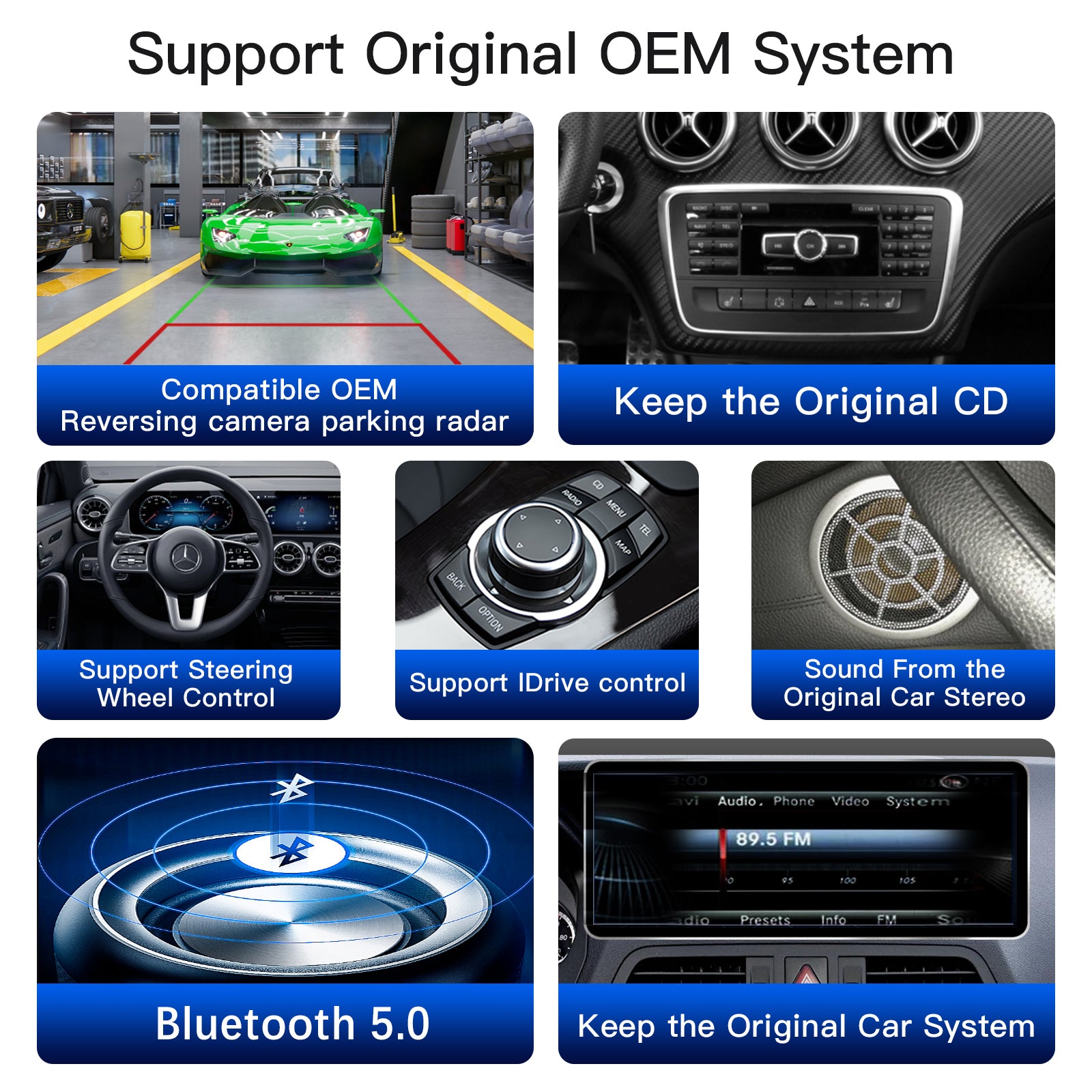 Ultra Narrow 12.8 Inch QLED Upgrade Car Stereo for BMW 7 Series F01 F02 | CIC (4-Pin) 2009-2012 & NBT (6-Pin) 2013-2015 | CarPlay Touchscreen HD 2400x900 Zinc Alloy Frame